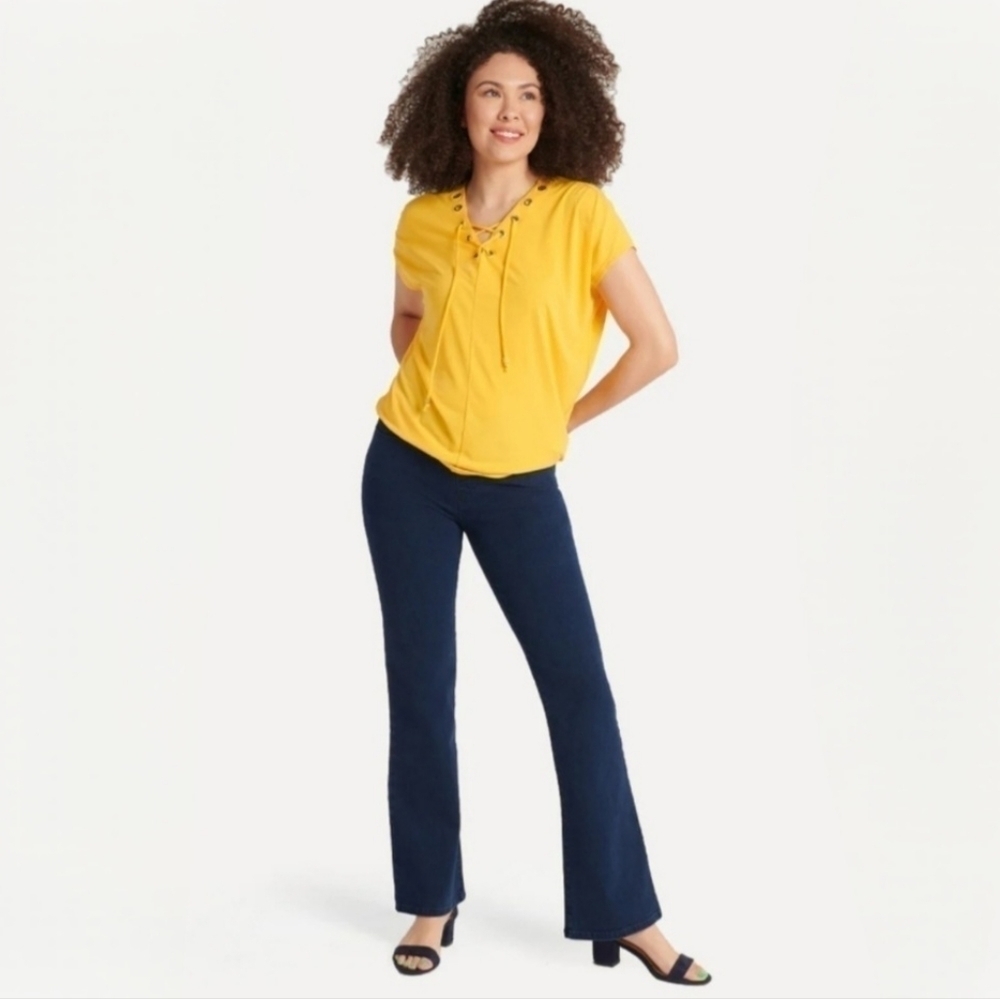 Betabrand Navy Yoga Dress Pants L